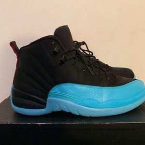 Air Jordan 12 sz9.5 black/light blue/ red
